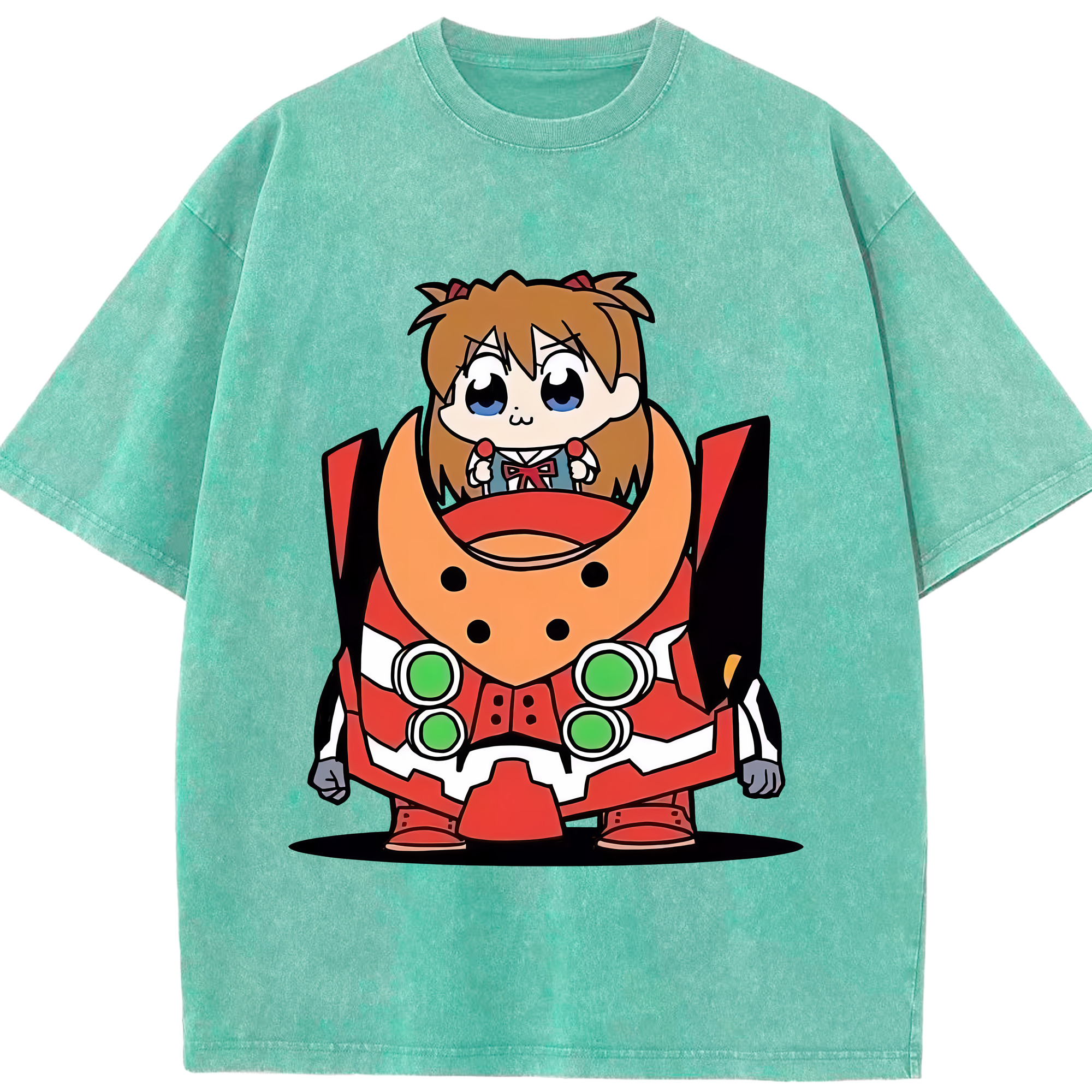 （画像用） EVA 新世紀エヴァンゲリオン 綿100% ヴィンテージ風 半袖Tシャツ（フロントプリント）